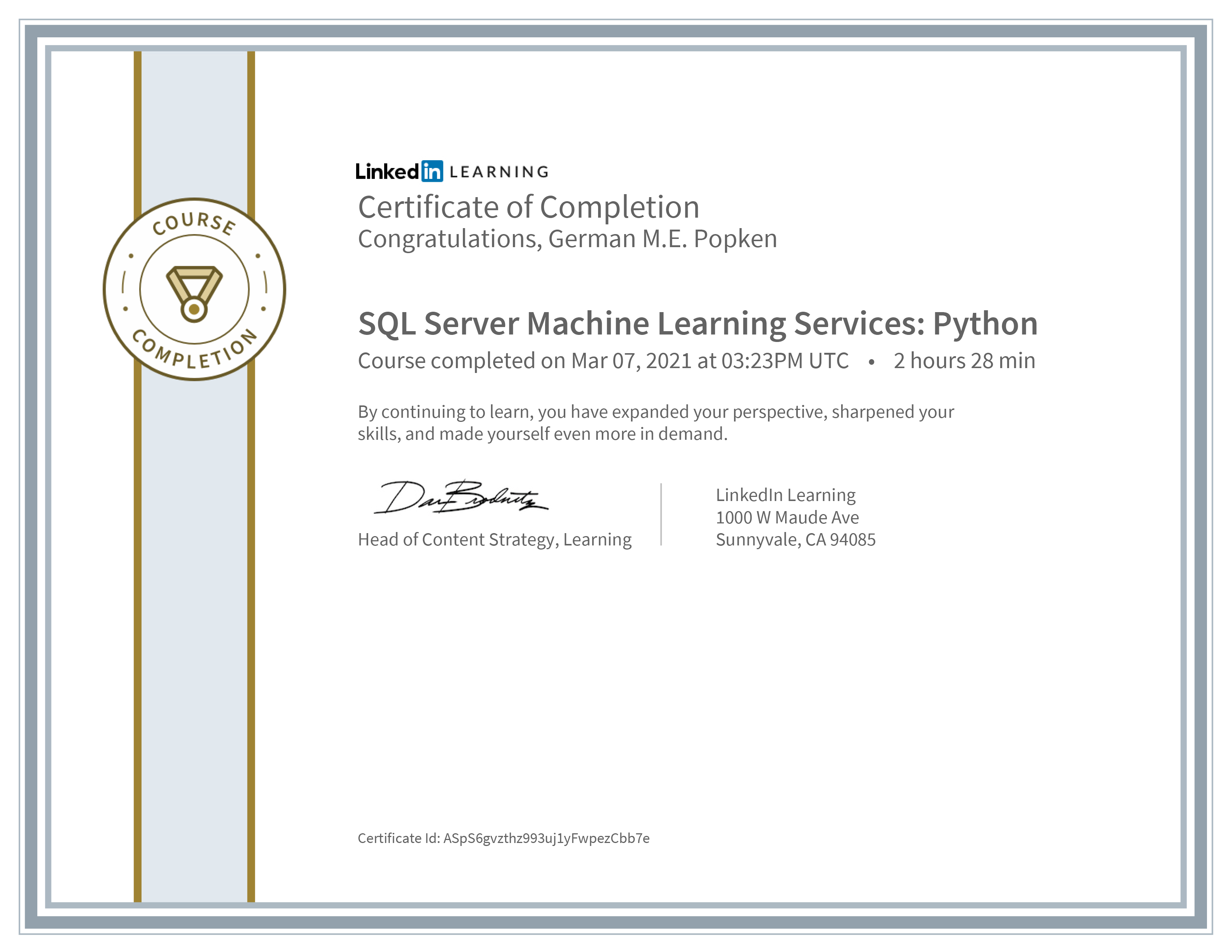 SQL Server Machine Learning Services Python